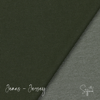 Jeansjersey Uni - Schwere Qualität - Army